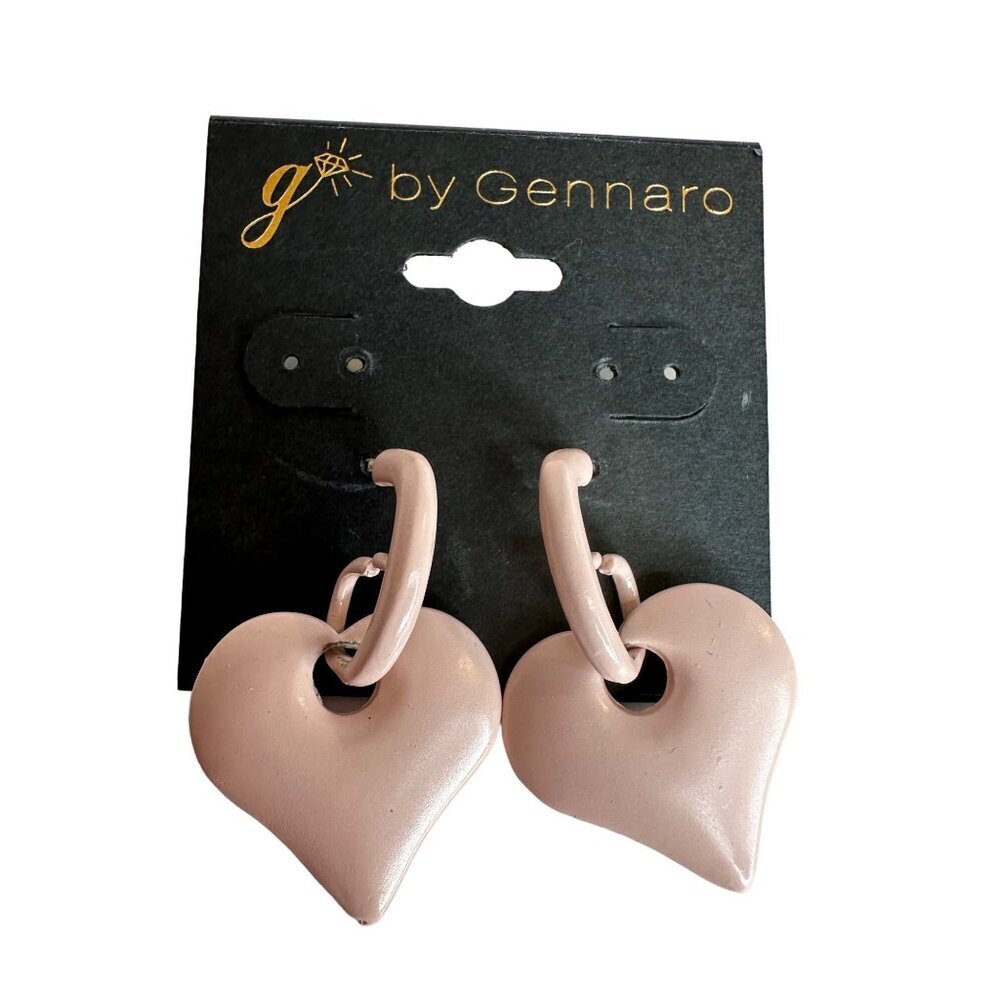 G By Gennaro Heart-Shaped Pink Earrings Cottage Valentines Barbie Love Kidcore